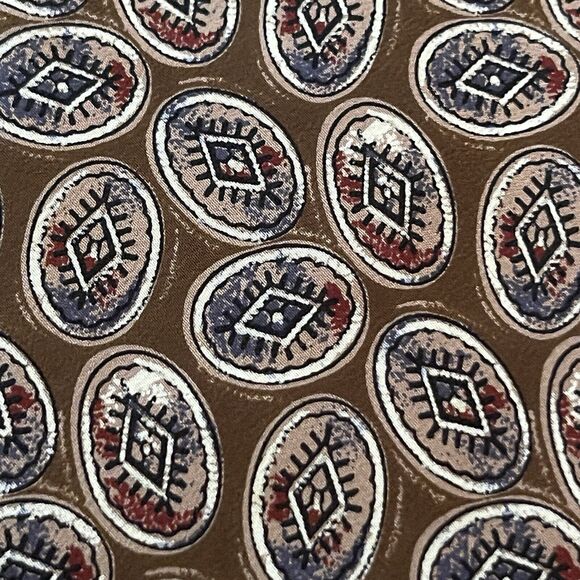 Vintage Fendi Roma Brown Hand Made 100% Silk Men’s Neck Tie Made In Italy - Picture 10 of 10